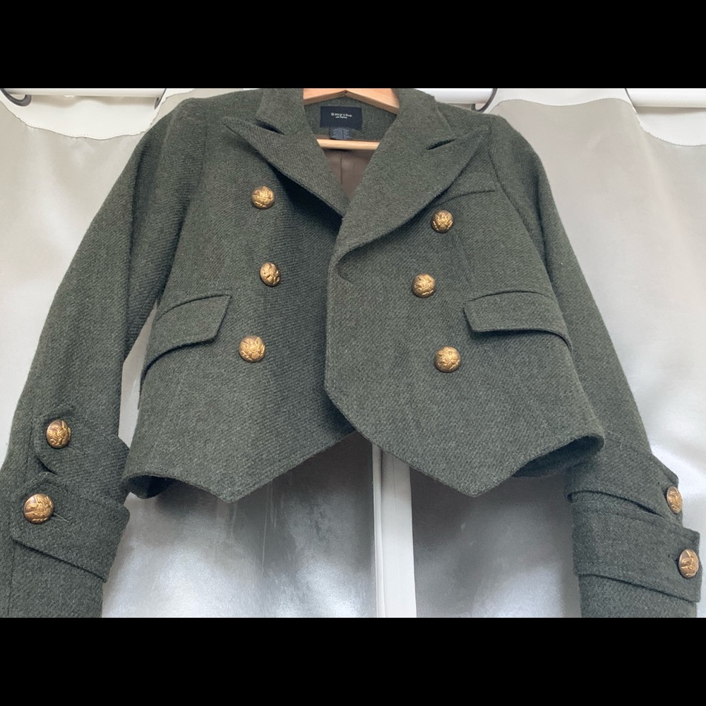 Smythe Green Blazer with Gold Buttons